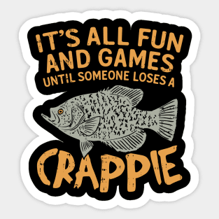 crappie fishing shirts Sticker